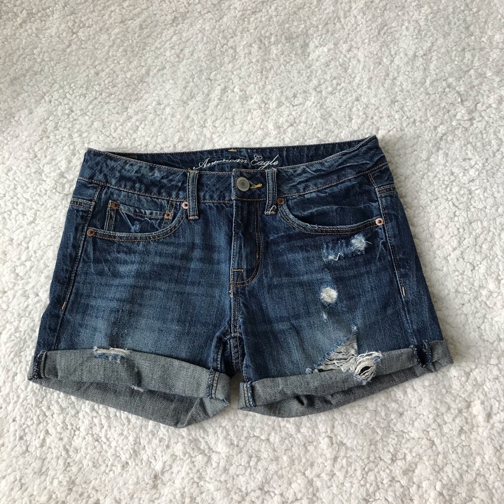American Eagle Denim Shorts Size 0